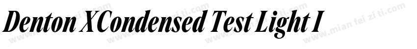 Denton XCondensed Test Light Italic字体转换